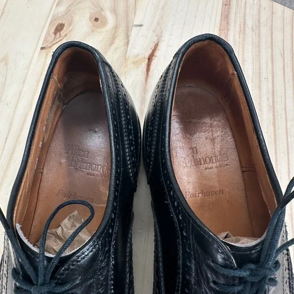 Allen Edmonds Fairhaven Leather Wingtip Brogue Oxford Dress Shoes Mens 8.5 D - Picture 10 of 15